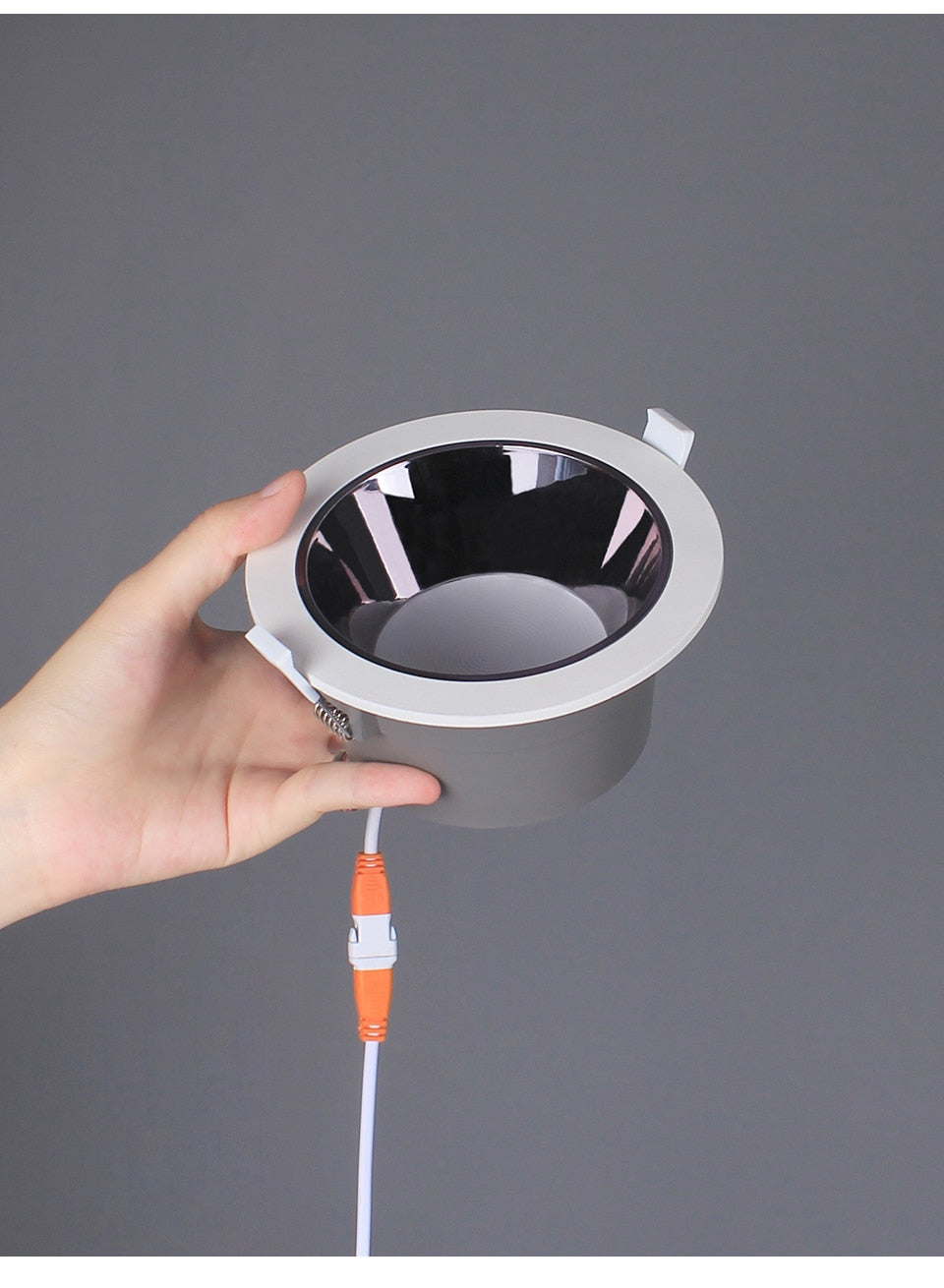 Aisilan LED Downlight White/Black Round Recessed Lamp Super bright 9W Indoor Spot lighting for Bedroom Kitchen