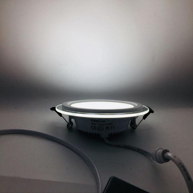 10pcs 6w 9w 12w 18w led panel downlight glass Round ceiling recessed panel light  AC85-265V with adapter Warm/Natural/Cold White - LED Lights For Sale : Affordable LED Solutions : Wholesale Prices
