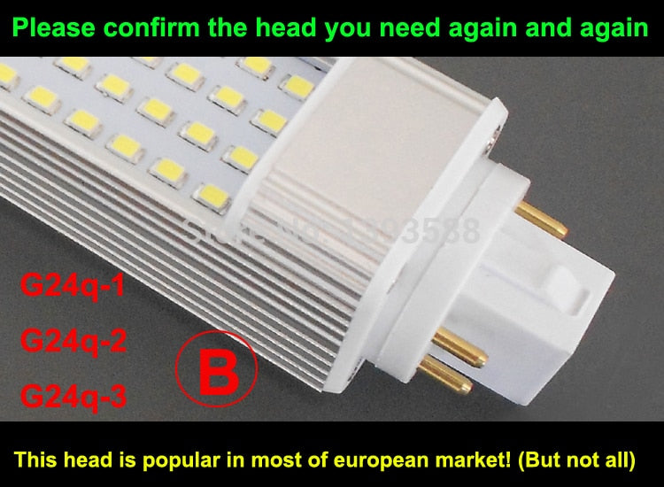 LED Pl bulb Lamp 4 pins G24 5W 7W 9W 10W 11W 12W 14W SMD5730 5050 2835 led plc downlight light AC85-265V 110V 220V 230V 240V