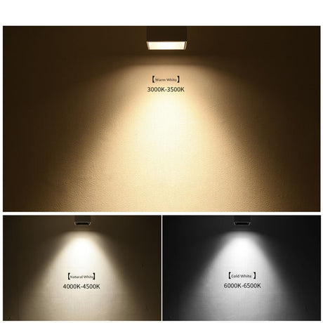 Square LED Surface Mounted Downlight Shining Reflector 15W 20W Ceiling Spot Lamp Square Black/White Housing Indoor Lights