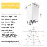 Square LED Surface Mounted Downlight Shining Reflector 15W 20W Ceiling Spot Lamp Square Black/White Housing Indoor Lights