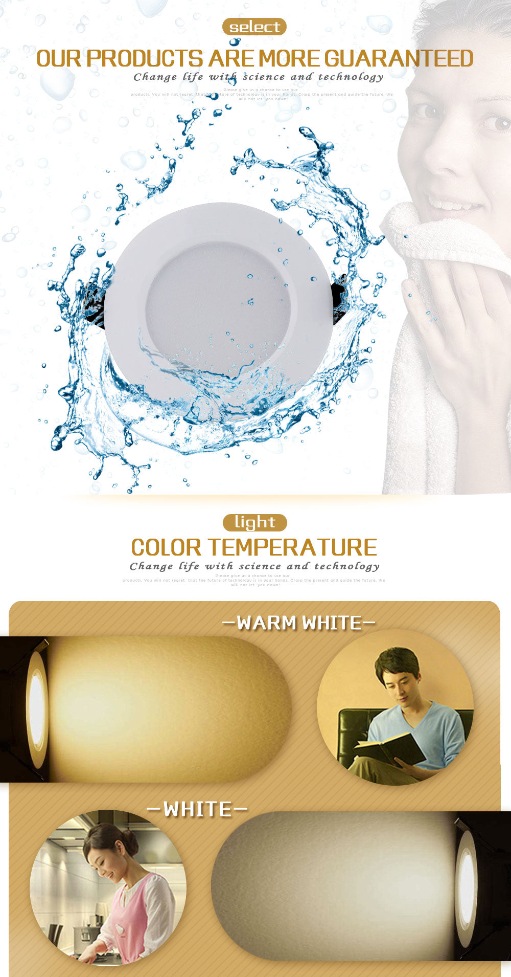 Dimmable Waterproof LED Downlight 10pcs 220V 5W/7W/9W/12W/15W LED Bulb Light Recessed LED Spot Light For Bathroom Kitchen