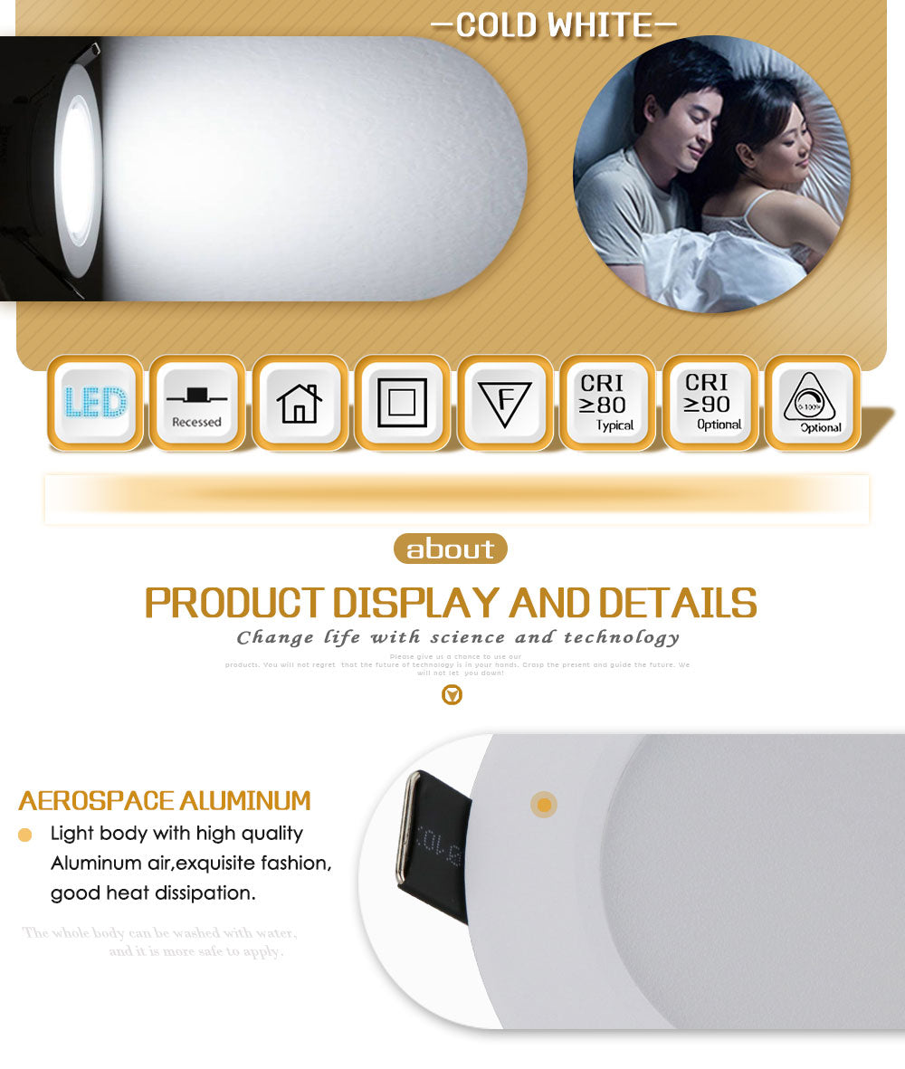 Dimmable Waterproof LED Downlight 10pcs 220V 5W/7W/9W/12W/15W LED Bulb Light Recessed LED Spot Light For Bathroom Kitchen