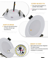 Dimmable Waterproof LED Downlight 10pcs 220V 5W/7W/9W/12W/15W LED Bulb Light Recessed LED Spot Light For Bathroom Kitchen