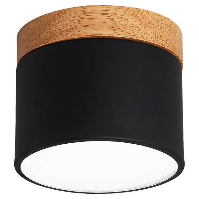 Surface mounted downlight household led Nordic modern minimalist porch corridor aisle macaron solid wood ceiling lamp