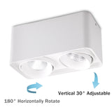 Square COB LED Dimmable Downlights 10W 12W 20W 24W Surface Mounted LED Ceiling Lamps Spot Light 3000K/4000K/6000K AC85-265V