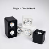 Square COB LED Dimmable Downlights 10W 12W 20W 24W Surface Mounted LED Ceiling Lamps Spot Light 3000K/4000K/6000K AC85-265V