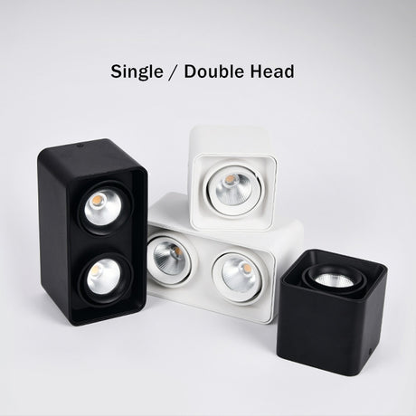 Square COB LED Dimmable Downlights 10W 12W 20W 24W Surface Mounted LED Ceiling Lamps Spot Light 3000K/4000K/6000K AC85-265V