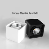 Square COB LED Dimmable Downlights 10W 12W 20W 24W Surface Mounted LED Ceiling Lamps Spot Light 3000K/4000K/6000K AC85-265V