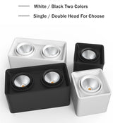 Square COB LED Dimmable Downlights 10W 12W 20W 24W Surface Mounted LED Ceiling Lamps Spot Light 3000K/4000K/6000K AC85-265V