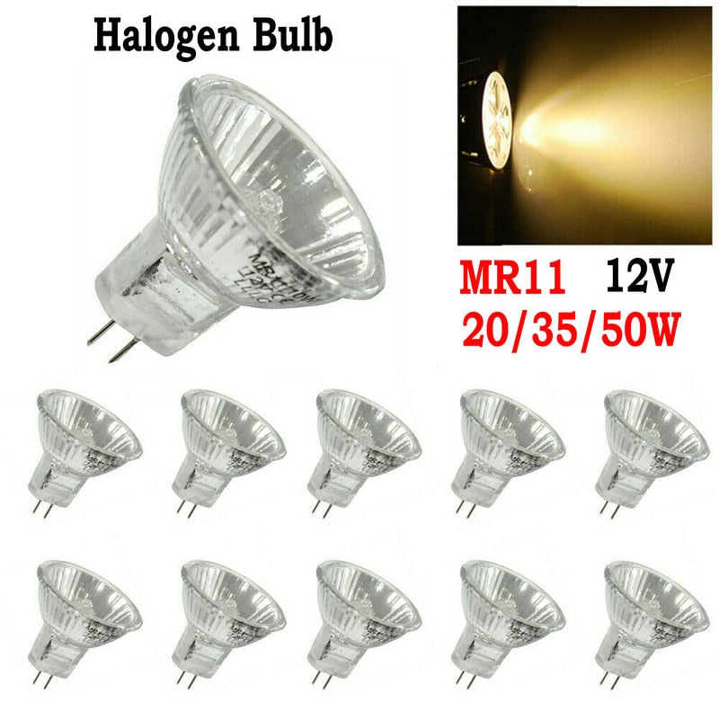 Halogen Bulb 1pcs MR11 20/35/50W 12V Spot Lamp Light Bulbs Replace Spotlight Reflector Lamp Glass Downlight Fitting Wall Lamp