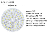 LED SMD Chip 5pcs/lot 3W 7W 12W 18W 24W 36W 5730 Brightness Light Board For led bulb led downlight