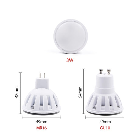 Bombillas LED Lamp GU10 MR16 220V LED spotlight 3W 6W LED Downlight ceiling light Lampara LED bulb