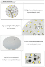 LED Chip for Downlight 3W 5W 7W 9W 12W 15W 18W SMD 2835 Round Light Beads AC 220V-240V Led Downlight Chip Lighting Spotlight