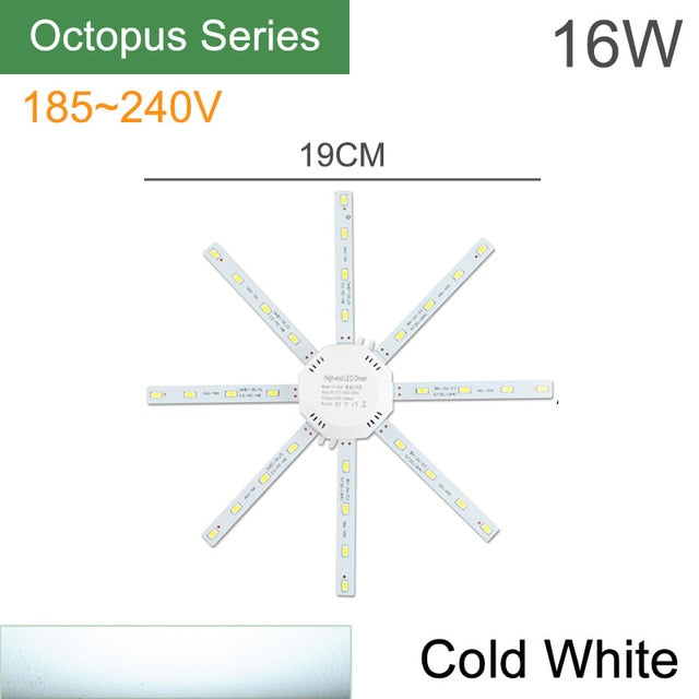 LED Module Light 12W 16W 20W 24W Led Downlight Magnet Accessory Octopus Plate Ring Led Lamp 220V For Ceiling
