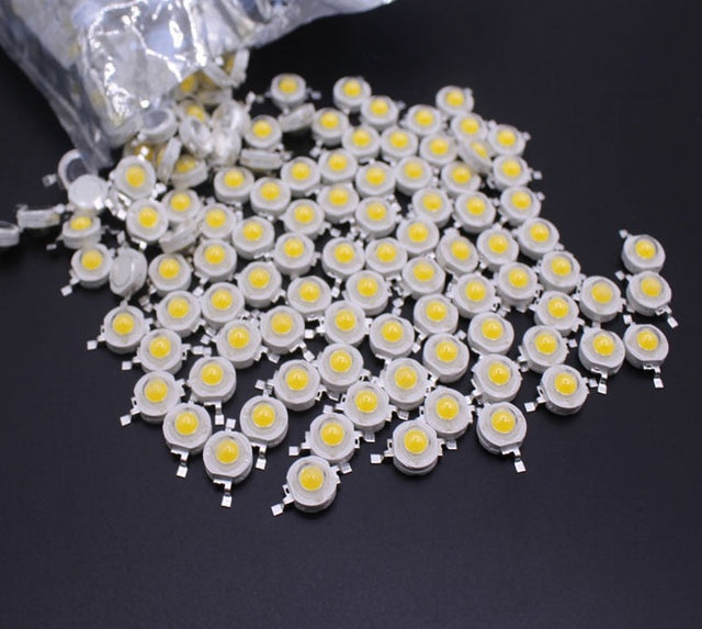 LED COB 10-1000Pcs Lamp Chip 1W 3W 3.2-3.6V Input 100-220LM Mini LED Bulb Diode SMD For DIY LED Floodlight Spotlight Downlight