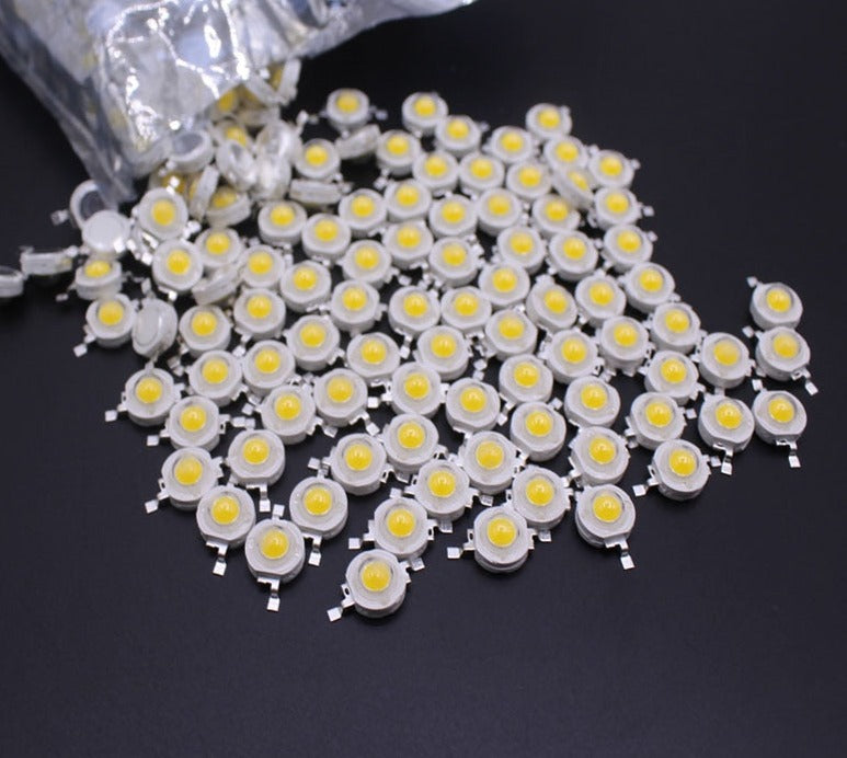 LED COB 10-1000Pcs Lamp Chip 1W 3W 3.2-3.6V Input 100-220LM Mini LED Bulb Diode SMD For DIY LED Floodlight Spotlight Downlight