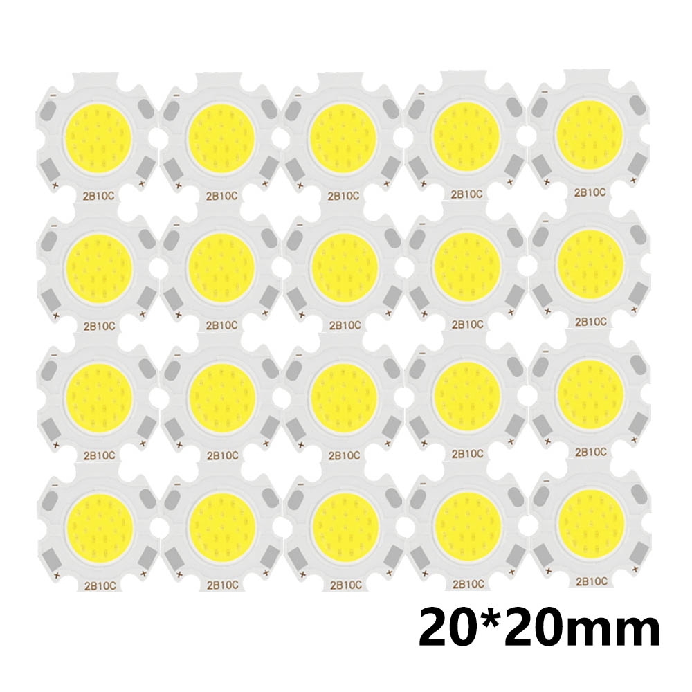 LED 20pcs 3W 5W 7W 10W Source Chip a lot High Power LED COB Light Bulb 20MM Light Lamp For DIY SpotLight Downlight Lamps