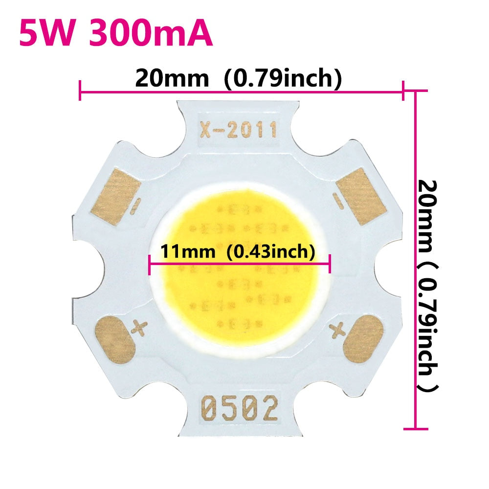 LED 20pcs 3W 5W 7W 10W Source Chip a lot High Power LED COB Light Bulb 20MM Light Lamp For DIY SpotLight Downlight Lamps