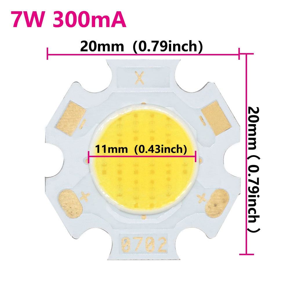 LED 20pcs 3W 5W 7W 10W Source Chip a lot High Power LED COB Light Bulb 20MM Light Lamp For DIY SpotLight Downlight Lamps