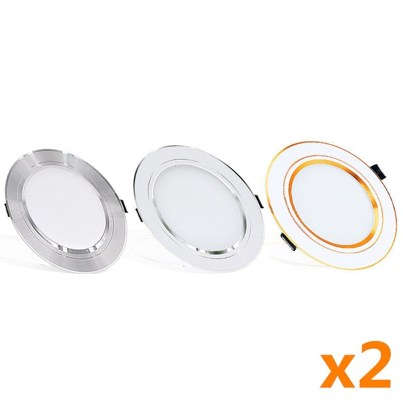 Led Downlight 2pcs/lot 5W 9W 12W 15W 18W AC 220V 230V 240V LED Ceiling Bathroom Lamps Living Room Light Home Indoor Lighting