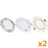 Led Downlight 2pcs/lot 5W 9W 12W 15W 18W AC 220V 230V 240V LED Ceiling Bathroom Lamps Living Room Light Home Indoor Lighting