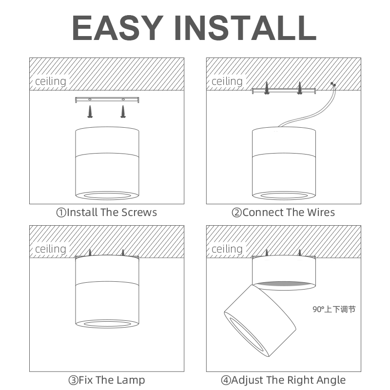 Led Spot Light 220V Spotlight Lamp COB Ceiling Spots Focus Led Downlights Foldable Fixture Down Lights Indoor Lighting For Home