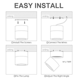 Led Spot Light 220V Spotlight Lamp COB Ceiling Spots Focus Led Downlights Foldable Fixture Down Lights Indoor Lighting For Home