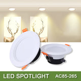 Led Spot Light 220V 110V Round Recessed Spotlights Led Downlight 5W 7W 12W 18W LED Ceiling Spot Lighting For Living Room Bedroom