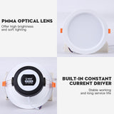 Led Spot Light 220V 110V Round Recessed Spotlights Led Downlight 5W 7W 12W 18W LED Ceiling Spot Lighting For Living Room Bedroom