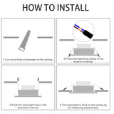 Led Spot Light 220V 110V Round Recessed Spotlights Led Downlight 5W 7W 12W 18W LED Ceiling Spot Lighting For Living Room Bedroom