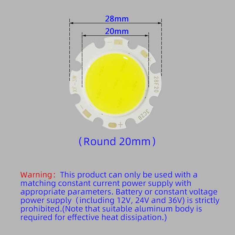 LED Source Chip Light Spotlight Downlight Lamps COB Light Bulb beads integrated surface chip board 3W 5W 7W 10W 12W 15W 18W 20W 30W 50W