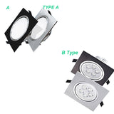 Led Downlight 3W 5W 7W Square Spot Lighting Lamp AC110V 240V Dimmable Down Lights Led Cabinet Light Black/silver
