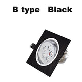 Led Downlight 3W 5W 7W Square Spot Lighting Lamp AC110V 240V Dimmable Down Lights Led Cabinet Light Black/silver