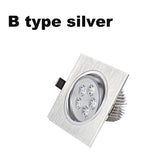 Led Downlight 3W 5W 7W Square Spot Lighting Lamp AC110V 240V Dimmable Down Lights Led Cabinet Light Black/silver