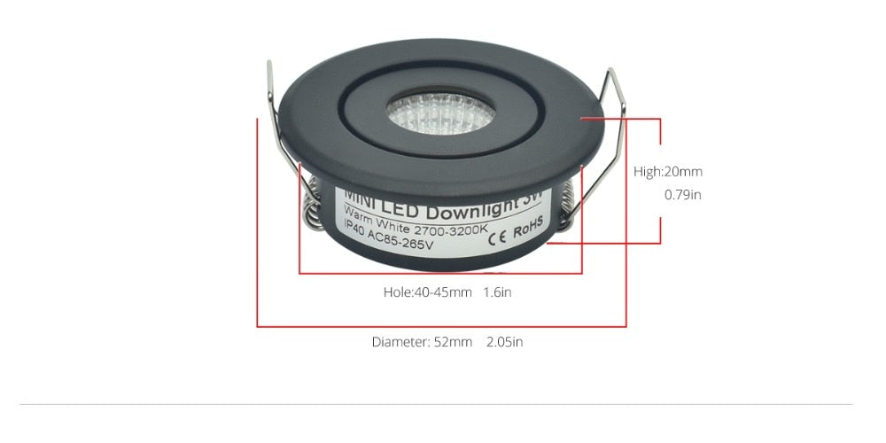 Special Black led spot Mini 3W 5W 7W COB LED Downlight Dimmable Recessed Lamp Light for ceiling home office hotel 110V 220V