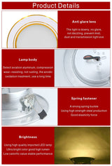 Led Downlight 220V 5W 9W 12W 15W 18W Ceiling Light Recessed Down light Round Led Panel Light LED Spot light Indoor Lighting