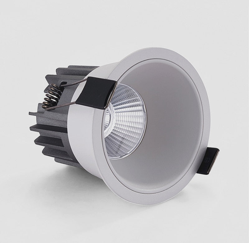 Dimmable Recessed Anti Glare COB LED Downlights 7W/ 9W/12W/15W LED Ceiling Spot Lights AC85~265V Background Lamps Indoor Lighting