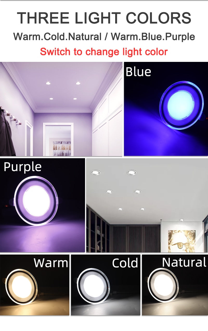 LED 3W 5W 9W 12W 15W 18W Downlight Spot led downlight AC 220V gold Silver White Ultra Thin Aluminum Round Recessed LED Spot Lighting