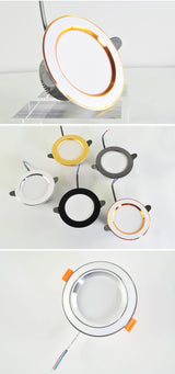 LED 3W 5W 9W 12W 15W 18W Downlight Spot led downlight AC 220V gold Silver White Ultra Thin Aluminum Round Recessed LED Spot Lighting