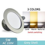 LED 3W 5W 9W 12W 15W 18W Downlight Spot led downlight AC 220V gold Silver White Ultra Thin Aluminum Round Recessed LED Spot Lighting