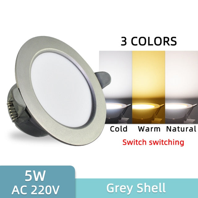 LED 3W 5W 9W 12W 15W 18W Downlight Spot led downlight AC 220V gold Silver White Ultra Thin Aluminum Round Recessed LED Spot Lighting
