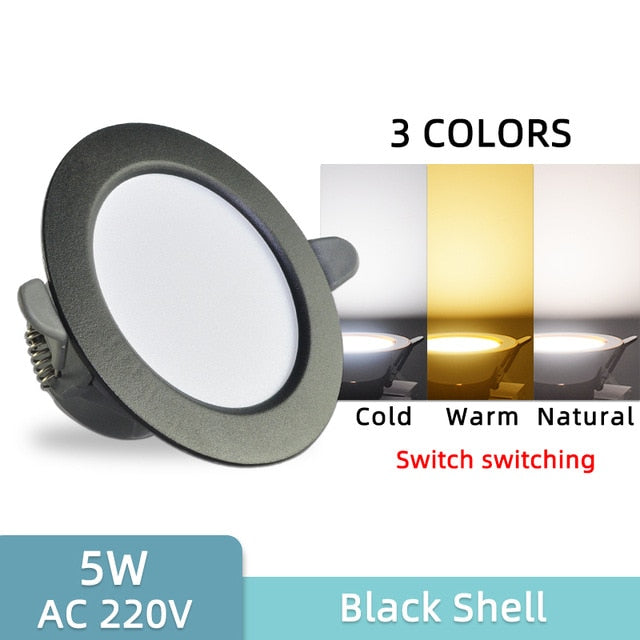 LED 3W 5W 9W 12W 15W 18W Downlight Spot led downlight AC 220V gold Silver White Ultra Thin Aluminum Round Recessed LED Spot Lighting