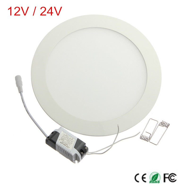 LED downlight AC/DC 12V 24V 3W 4W 6W 9W 12W 15W 25W Recessed Ceiling Panel Indoor Spot Down Light 12V 24V + Driver