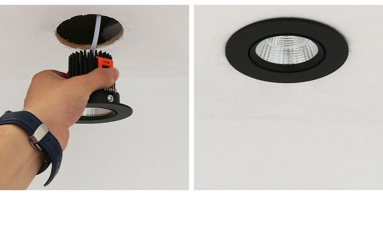 Led Spotlight Ceiling Lamp Recessed LED COB Downlight Dimmable 220V 110V Warm / Pure/Cold White Round Led Spot Light