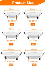 LED Downlight 3W 5W 7W 9W 12W 15W 220V 240V Round LED Lamp Ceiling Light Indoor Lighting Bedroom Kitchen LED Spot Lighting