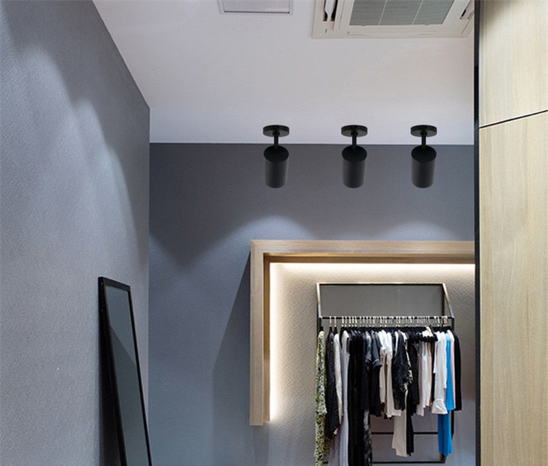 Surface Mounted Spotlight LED Ceiling Spot Light Downlight COB Light Source 10W 15W 20W 30W Ceiling Lamp Clothes Store Lighting