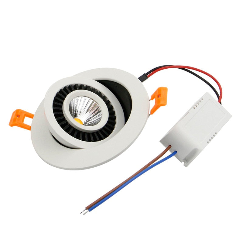 Rotatable Angle LED Recessed Downlight 5W 7W 10W 15W 18W LED Ceiling Spot Light 3000K/4000K/6000K Black/White Housing Light