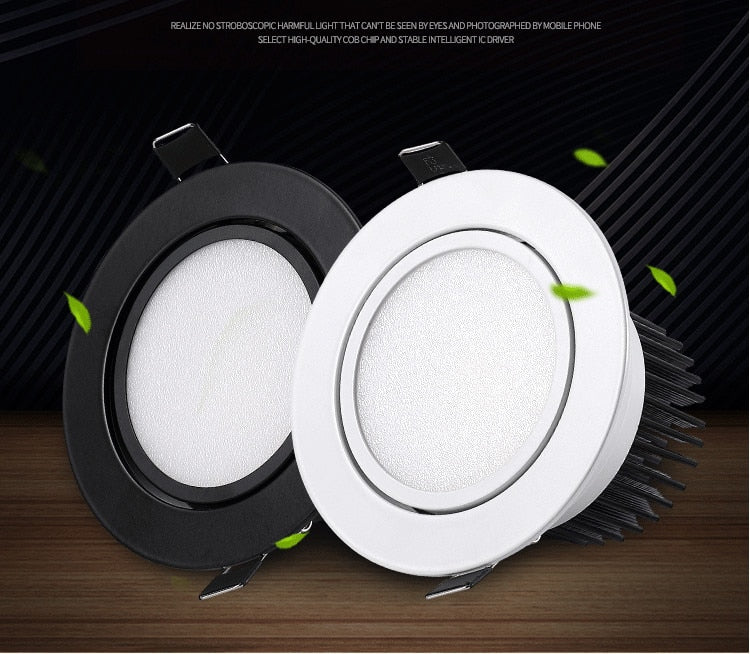 LED Downlight Super Bright Recessed LED SPOT Dimmable COB 3W 5W 7W 12W 15W LED Spot light LED Decoration Ceiling Lamp AC110 220V