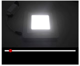 ACETIDE Led  Downlight 6W 9W 16W 24W led Ceiling Recessed panel Light Painel lamp decoration round square  Blue+White 2 color